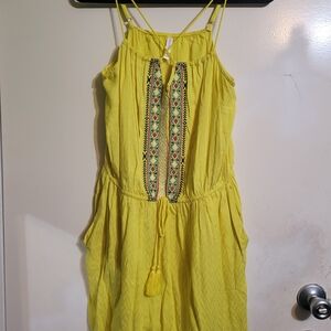 Yellow Sundress with Embroidered Detail